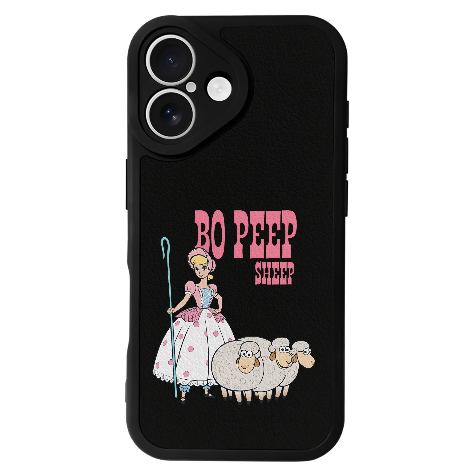 トイ・ストーリー グッズ ボー・ピープ - IPhone 16シリーズ対応 ・ シリコンスマホケース ・ レザー調 ・ 高精度フィット ・ 耐衝撃 ・ ワイヤレス充電対応 ・ 精密カット